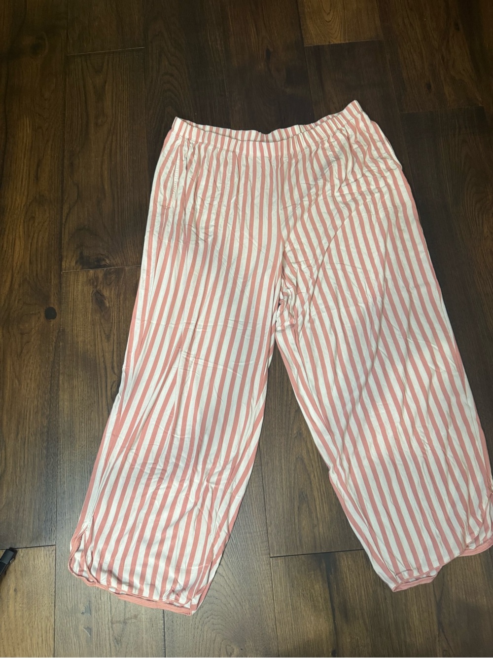 Soma Pink and White Striped Pajama Bottoms. Cooling fabric